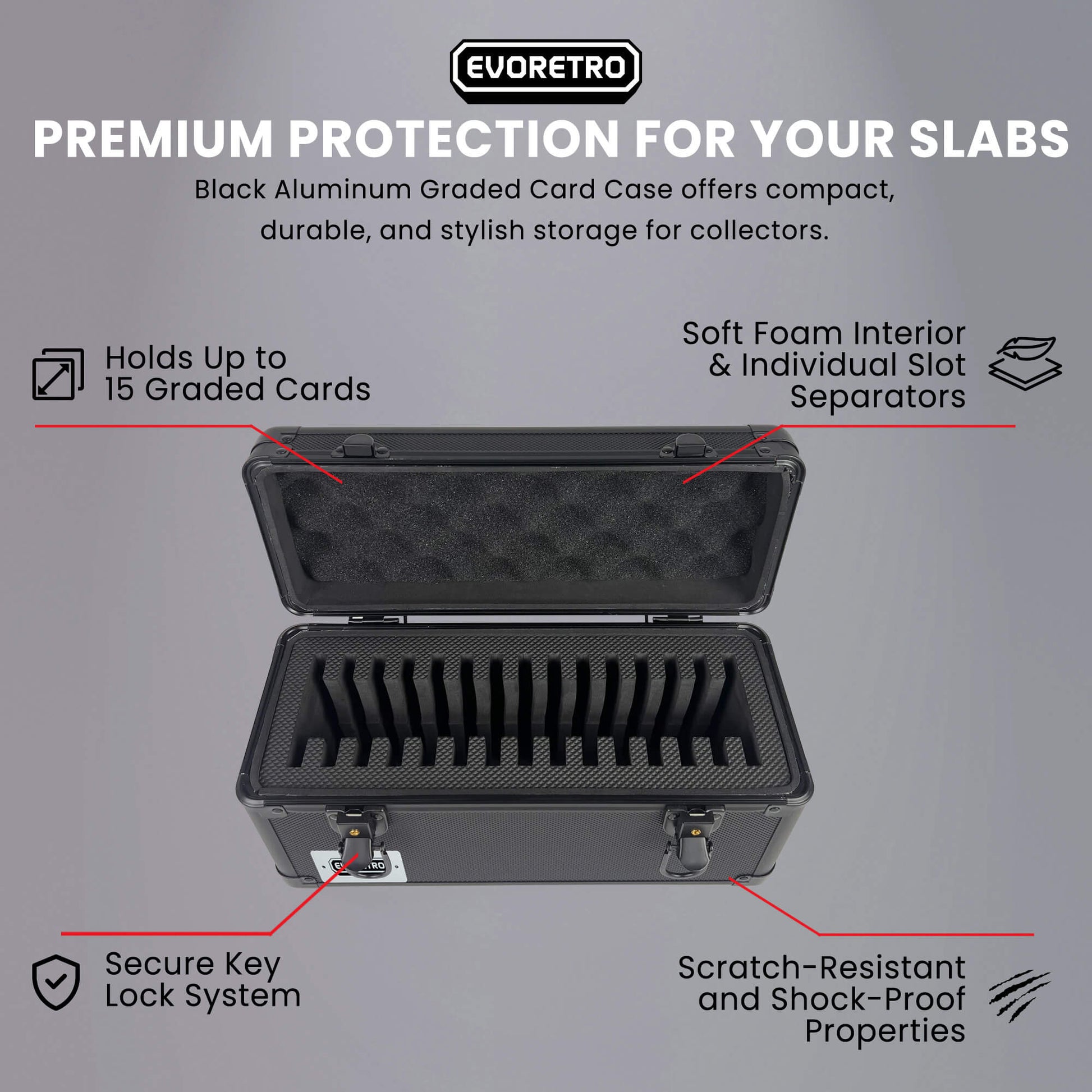 15 - Slab Case Individual Slot with Handle, Black - Jack Righteous