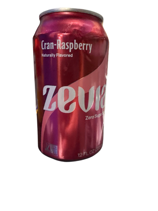 Zevia Zero Sugar Cran-Raspberry Flavoured Soda 355ML - Canadian Edition