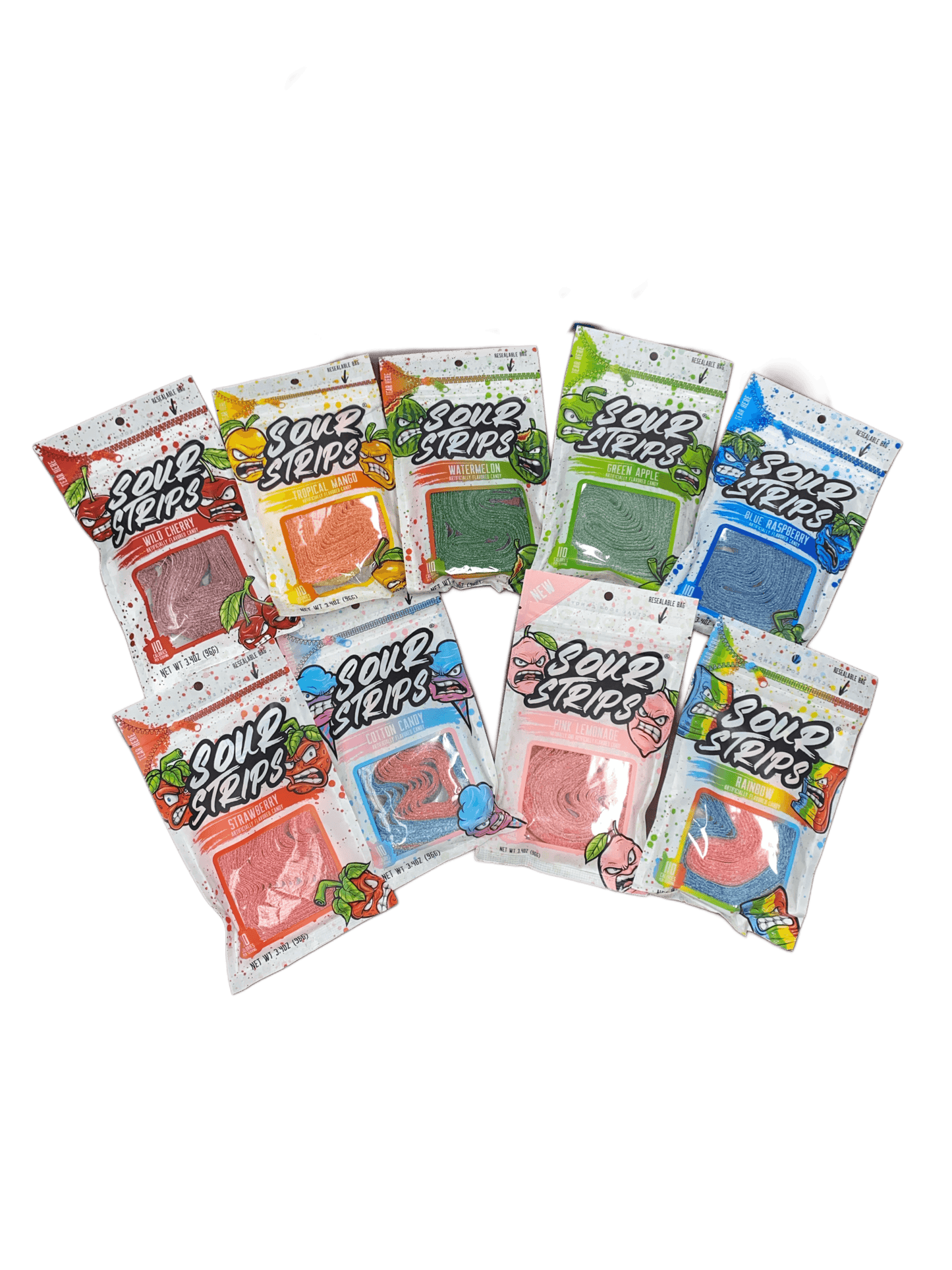 Sour Strips Mixed Flavor 8-Pack Bundle 🤯 – The Ultimate Sour Candy Hit