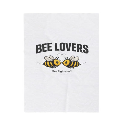 Bee Lovers Velveteen Plush Blanket - Jack Righteous