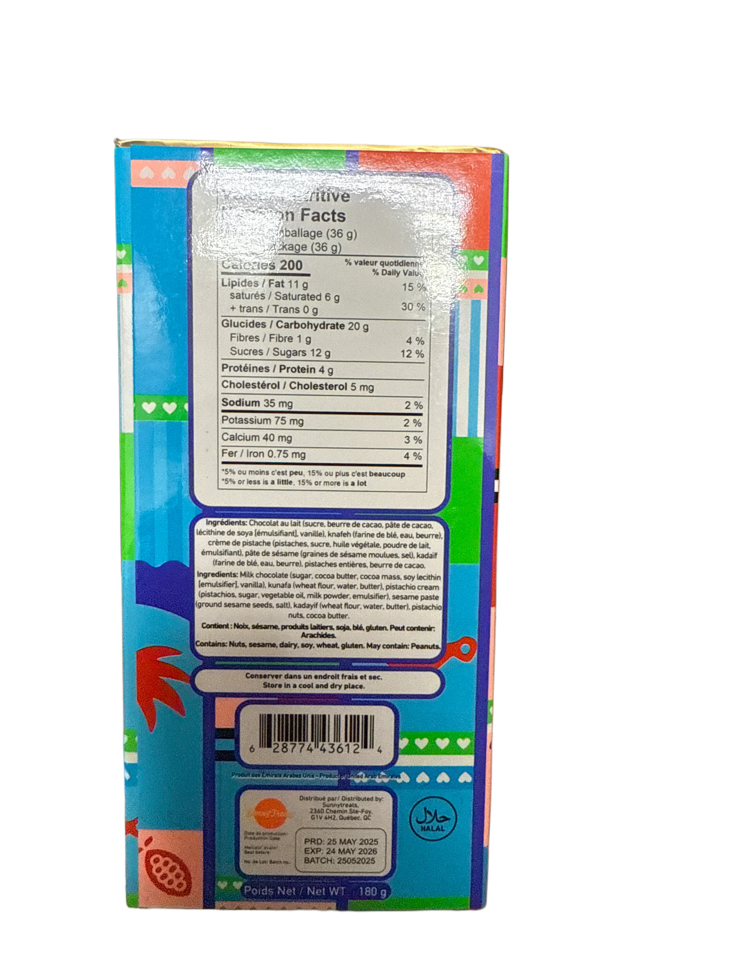 Habibi Dubai Arabic Cotton Candy Chocolate 200G - Dubai Edition