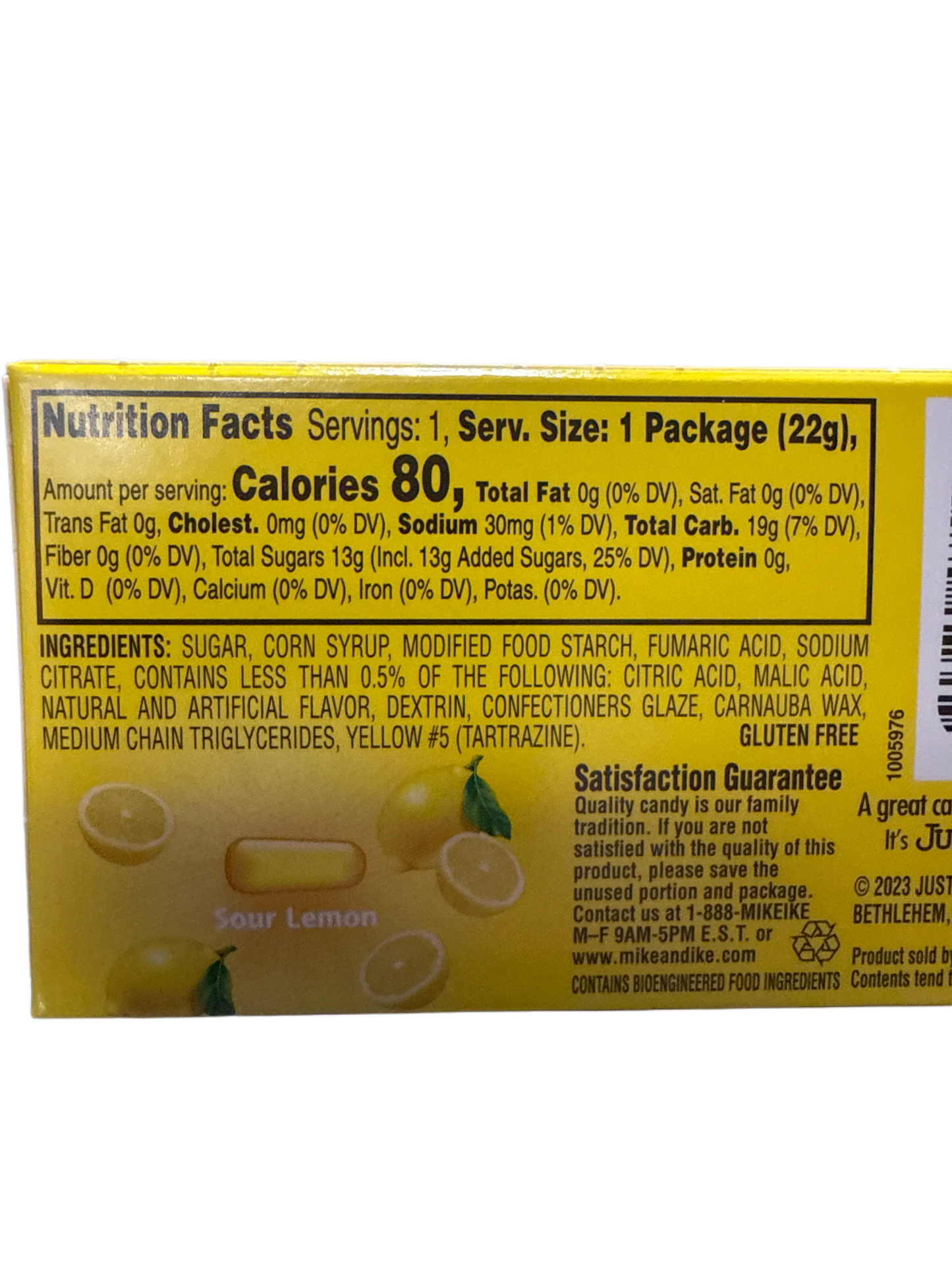 Mike and Ike Sour Lemon Flavour Candy 22G - U.S Edition
