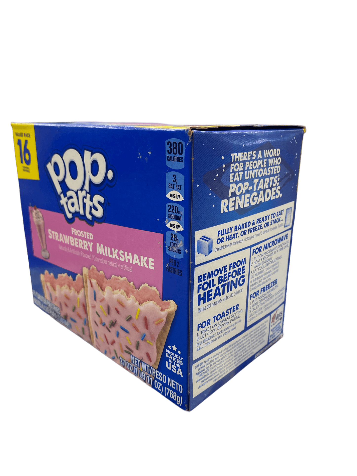 Pop Tarts Frosted Strawberry Milkshake 16 Pack - U.S Edition