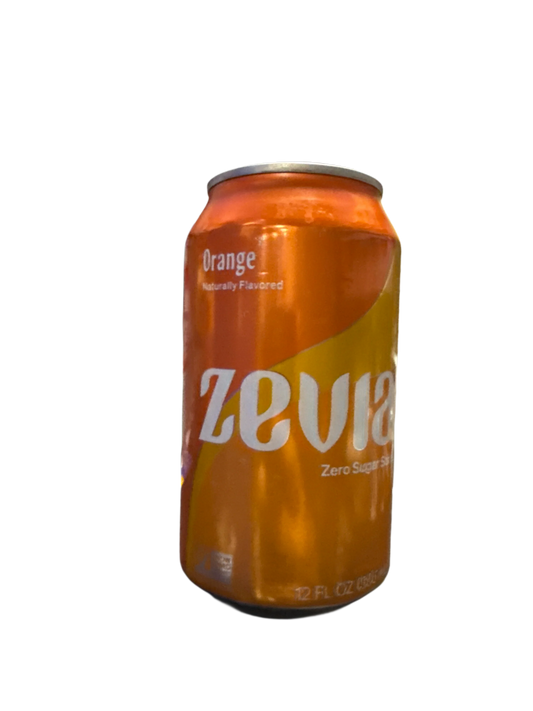 Zevia Zero Sugar Orange Flavoured Soda 355ML - Canadian Edition