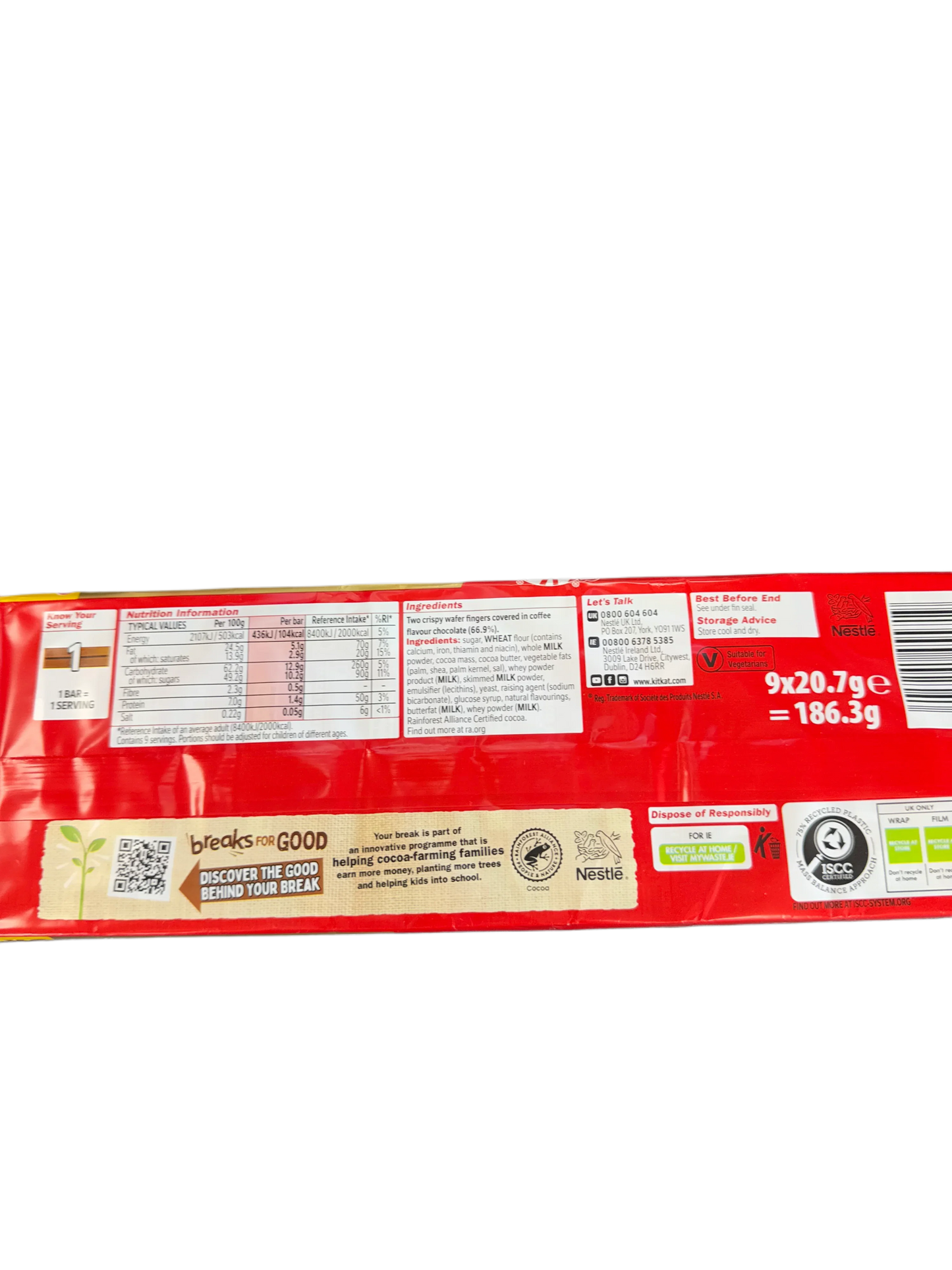 Kit Kat Nescafe Mocha Flavour 165.6G - U.K Edition
