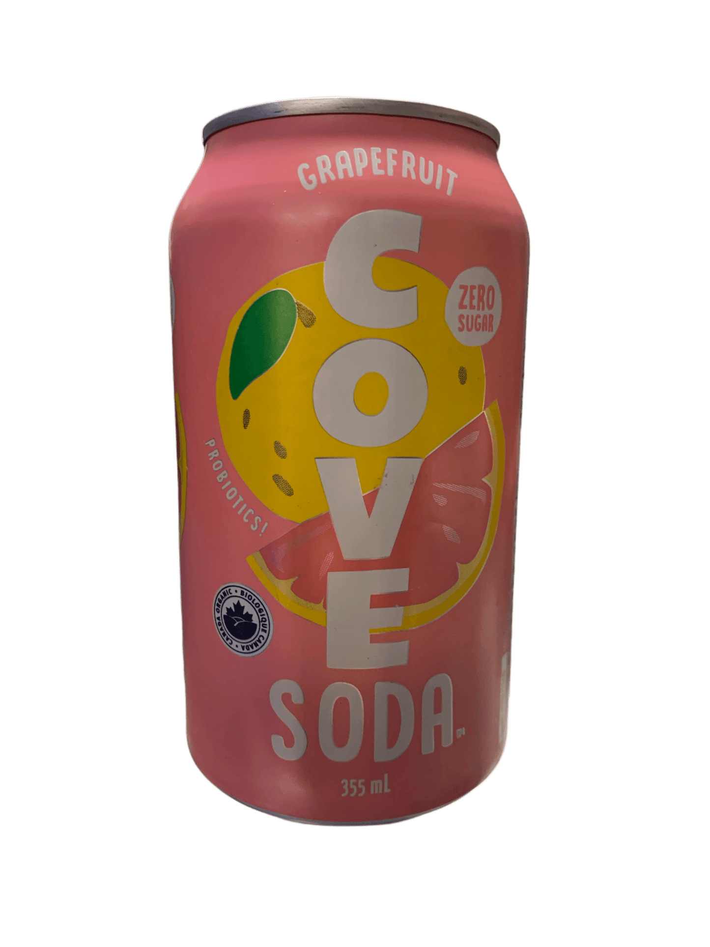 Cove Prebiotic's Zero Sugar Grapefruit Flavoured Soda 355ML - Canadian Edition