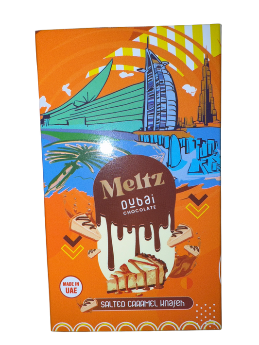 Meltz Dubai Chocolate Salted Caramel Knafeh Flavour 75G - Dubai Edition
