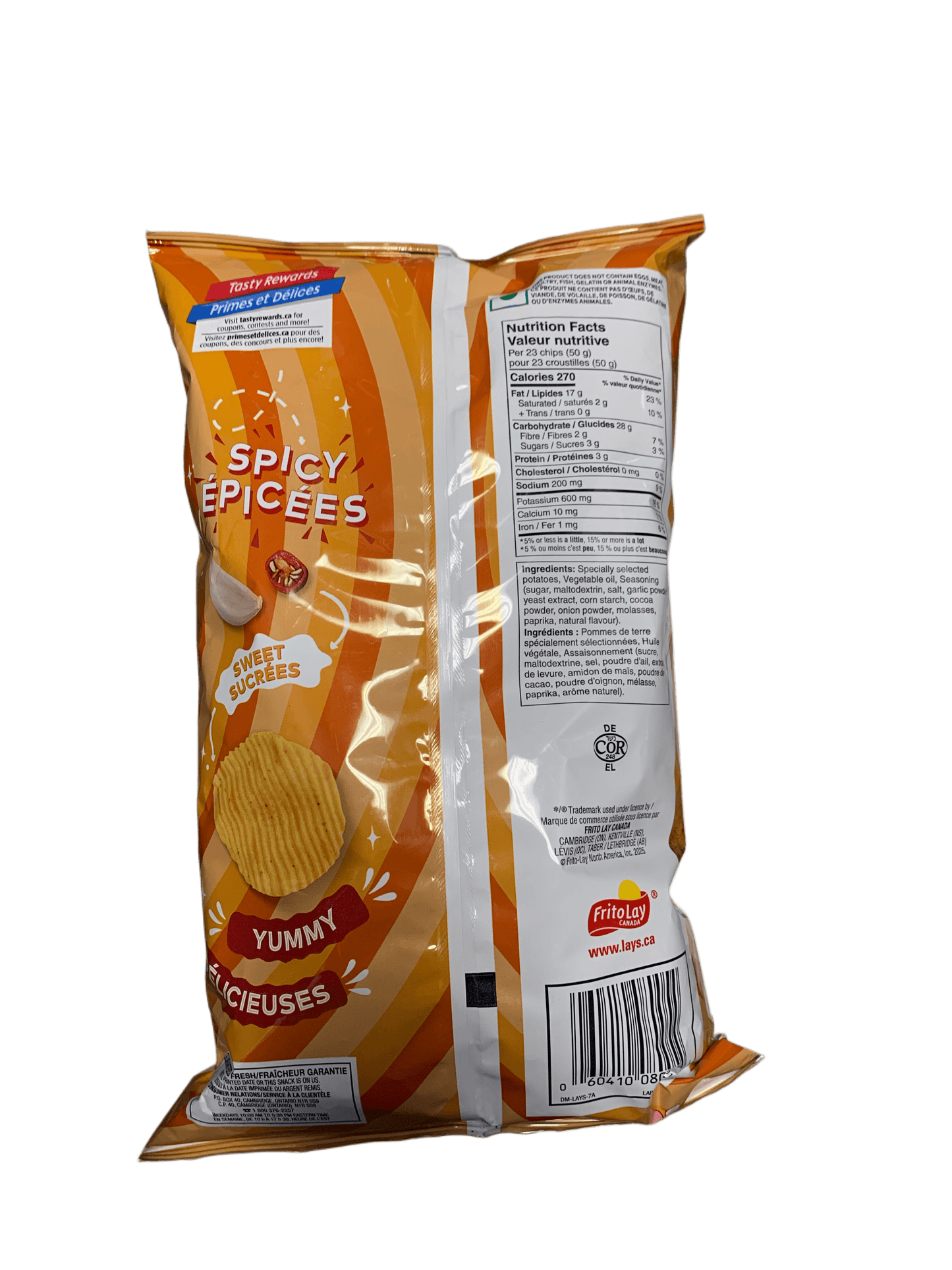 Lays Hot N Sweet Chilli Chips 200G - Canadian Edition