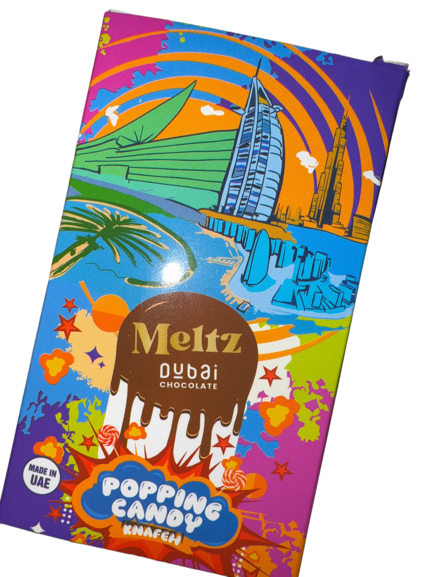 Meltz Dubai Chocolate Popping Candy Knafeh Flavour 75G - Dubai Edition