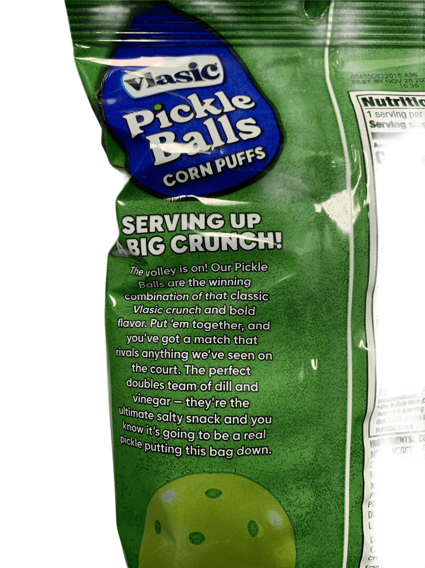 Vlasic Pickle Balls Dill Pickle Corn Puffs 56G - U.S Edition