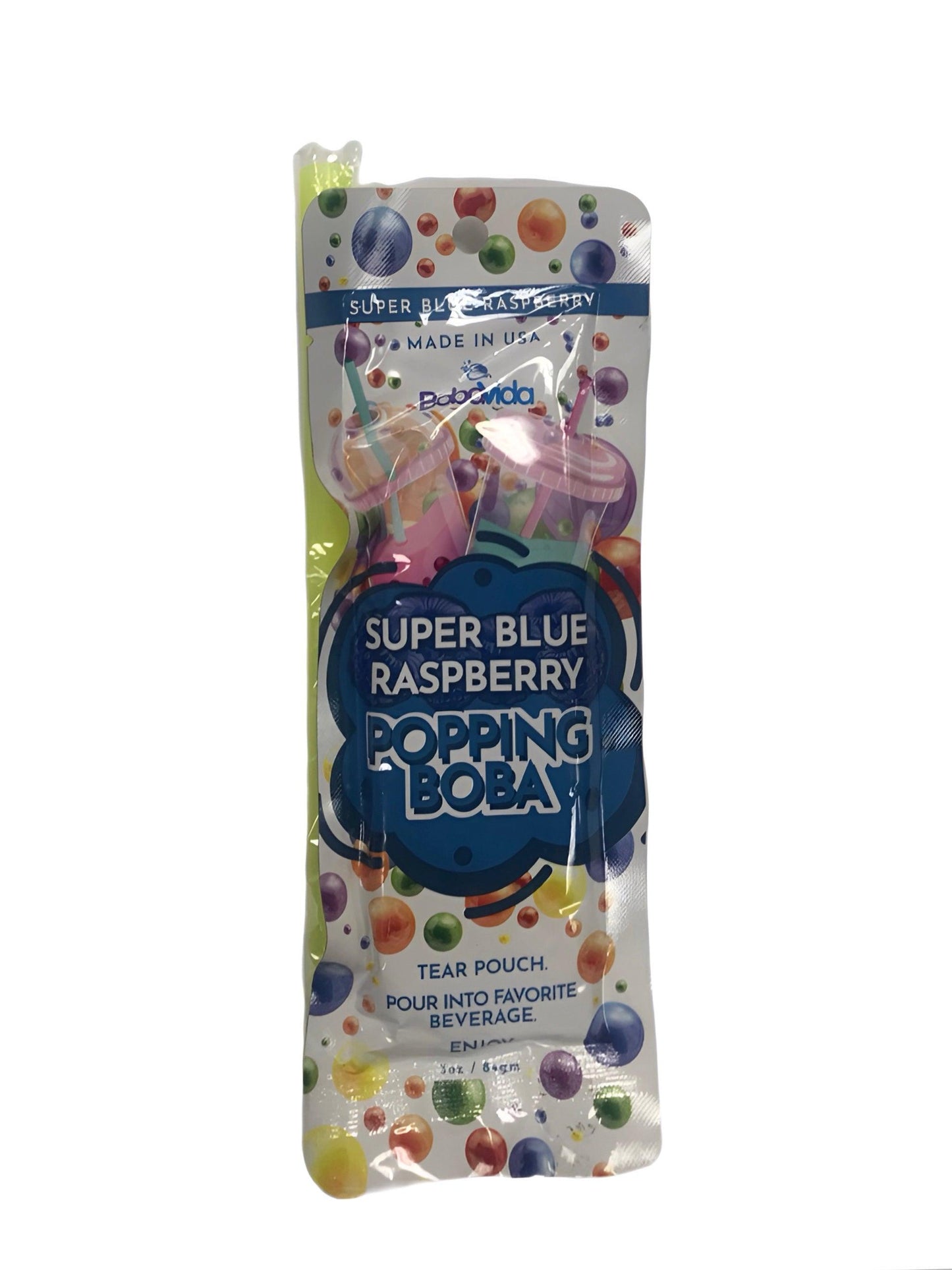 BobaVida Super Blue Raspberry Popping Boba Pouch (84g)