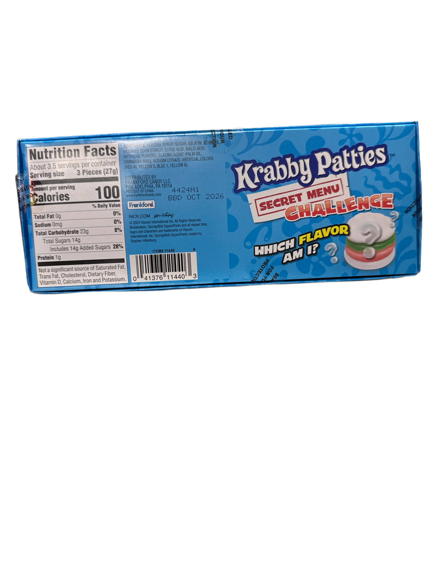 Krabby Patties Secret Menu Challenge 90G - U.S Edition