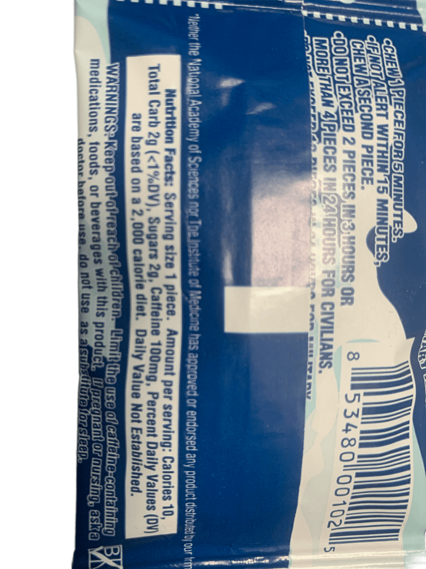 M.E.G Military Energy Gum 5 Pieces - U.S Edition