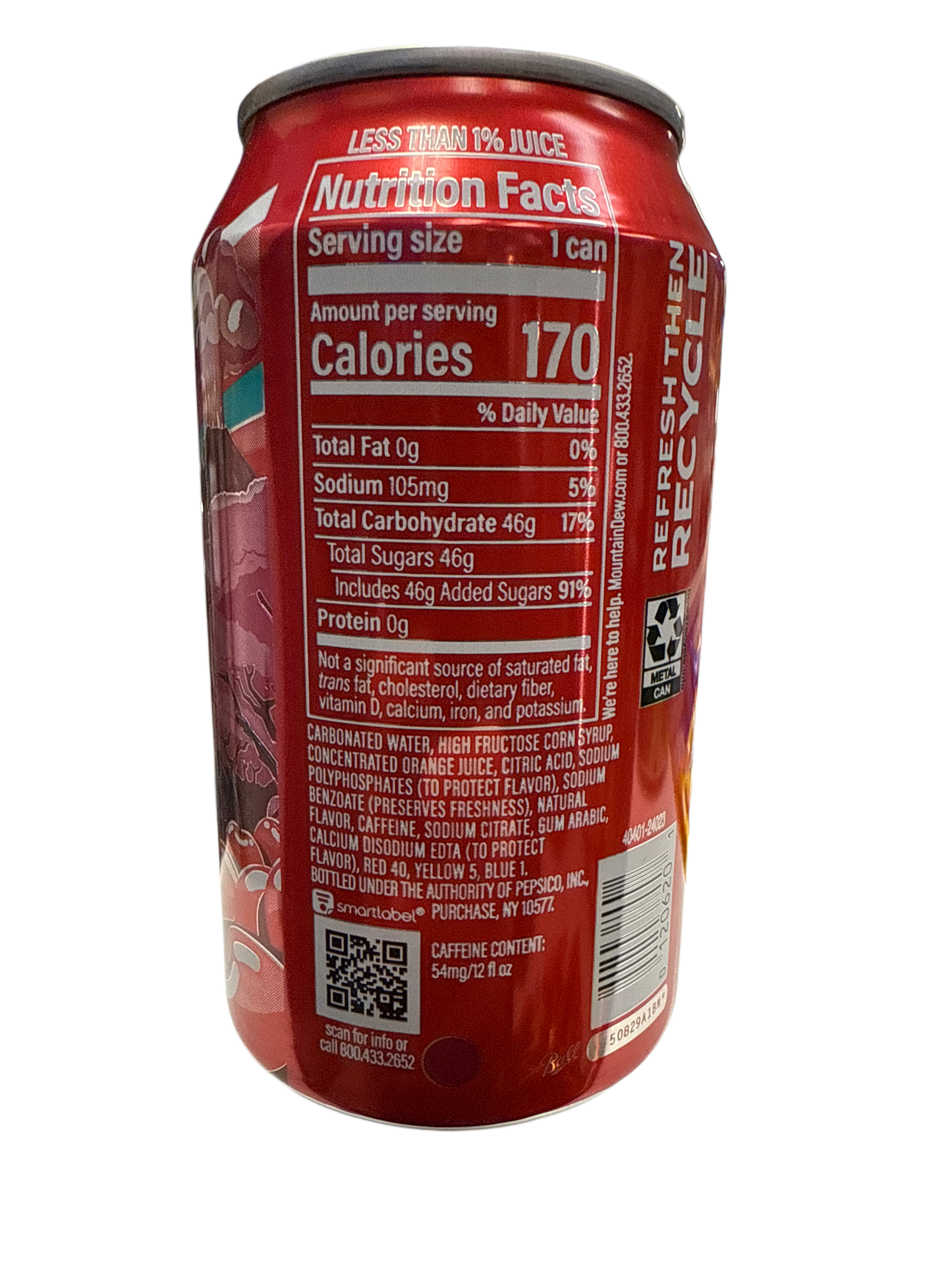 Mountain Dew Code Red Can 355ML
