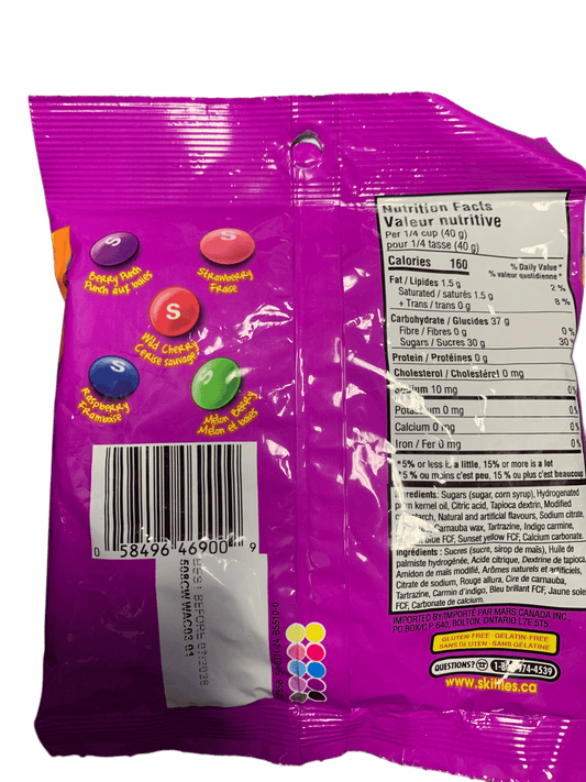 Skittles Berry Candy Bag - 170G - Canadian Edition