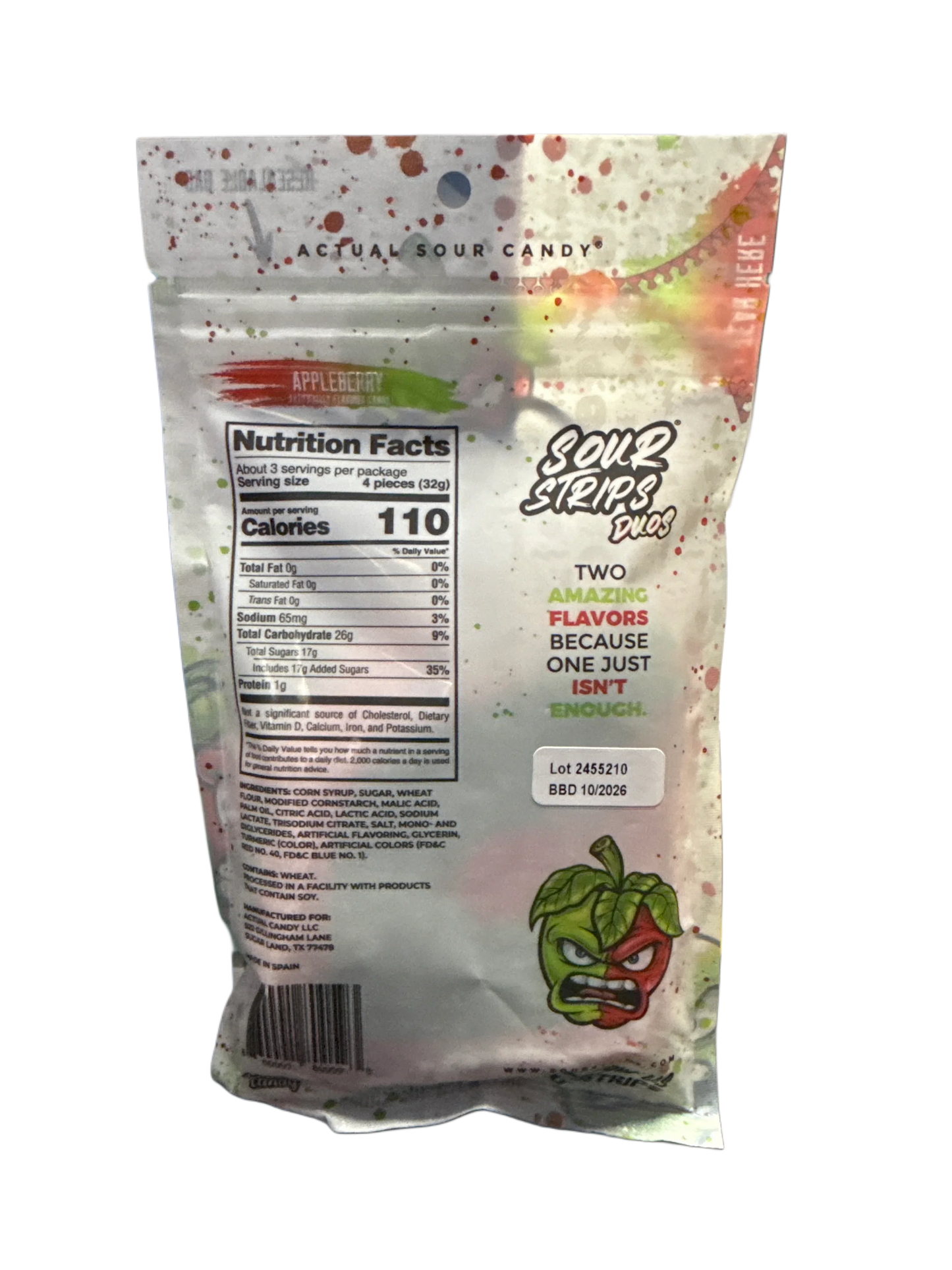 Sour Strips Appleberry Flavour 96G - U.S Edition