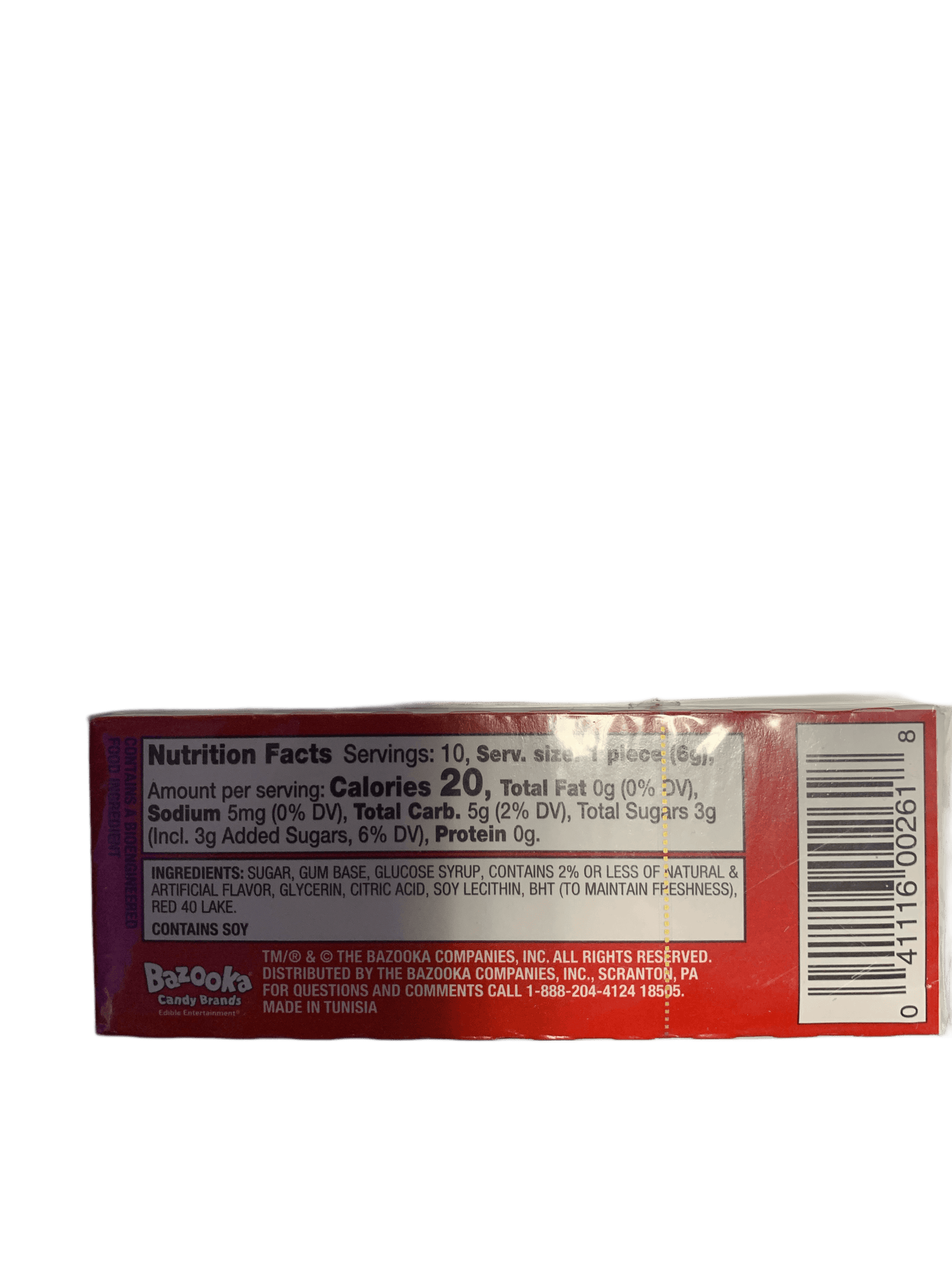 Original Bazooka Bubble Gum 60G - Tunisian Edition