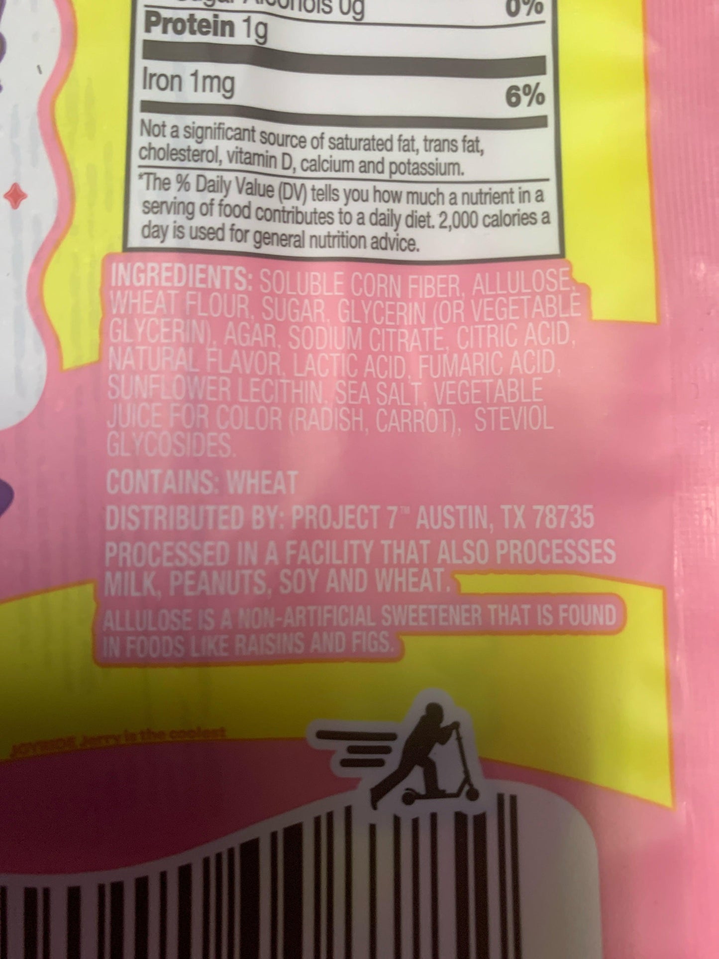 Ryan Trahan's Joyride Plant Based Sour Pink Lemonade Strips Candy 99G U.S Edition
