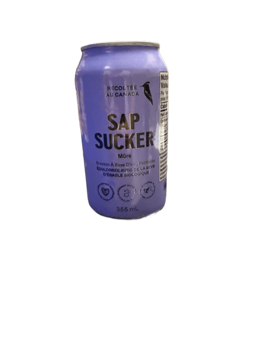 Sap Sucker Blackberry Sparkling Water Sweetened with Organic Maple Sap 355ML - Canadian Edition