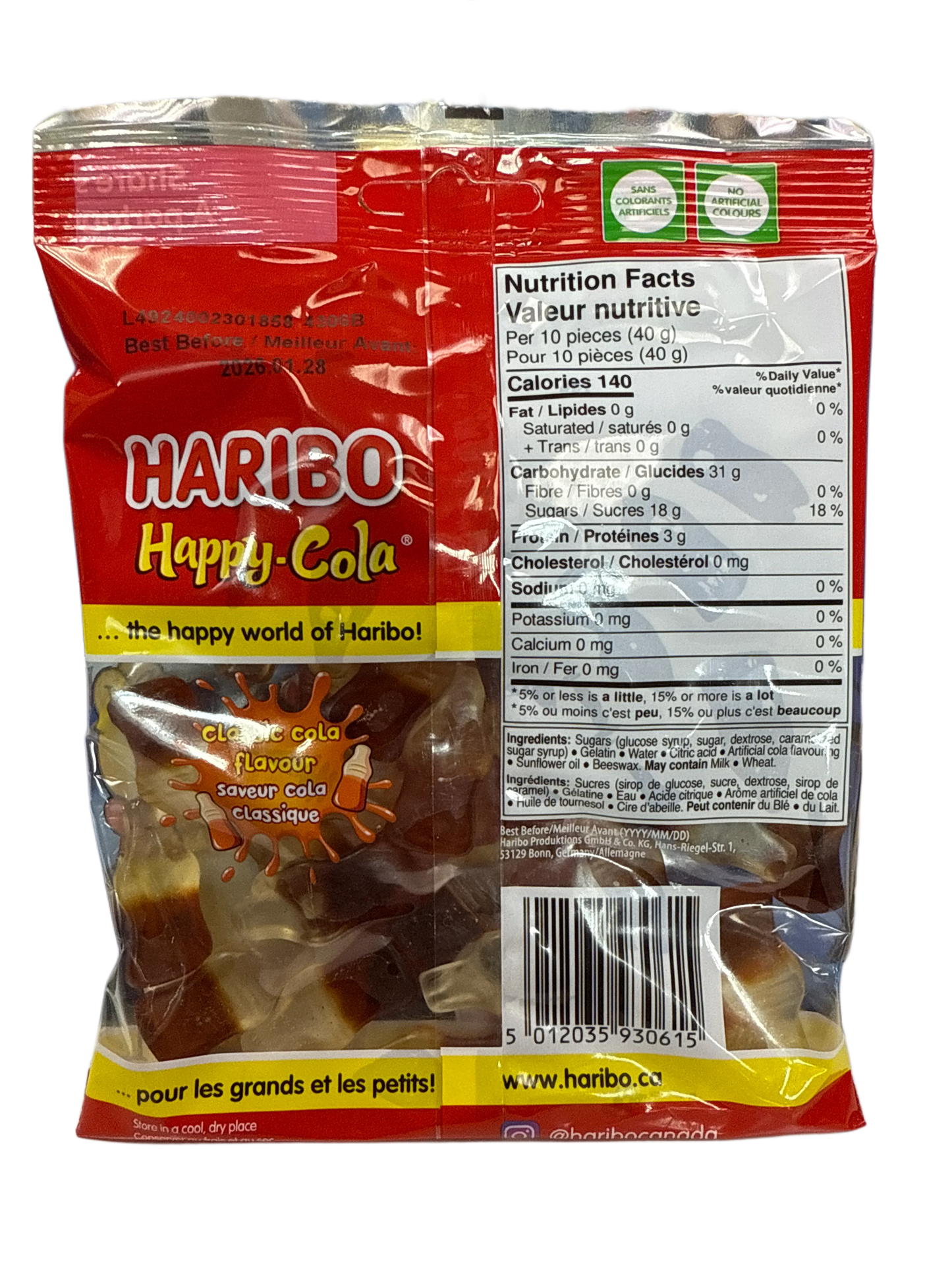 Haribo Happy Cola Gummy Candies 175G - German Edition