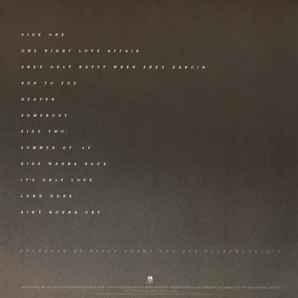 Bryan Adams – Reckless - 1984 Japanese Original!