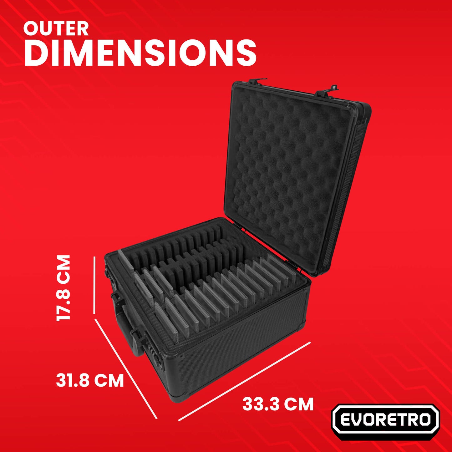 3 Row with Individual Slot Fit for 42 Graded Cards - Black - Jack Righteous