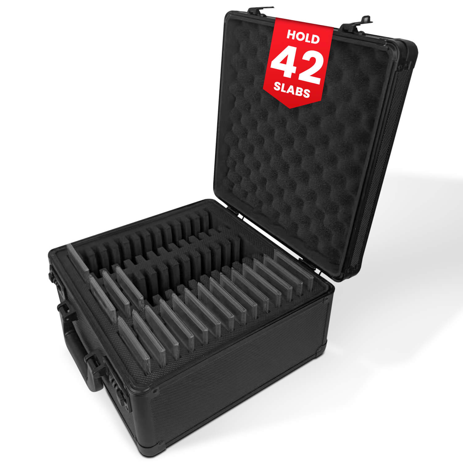 3 Row with Individual Slot Fit for 42 Graded Cards - Black - Jack Righteous