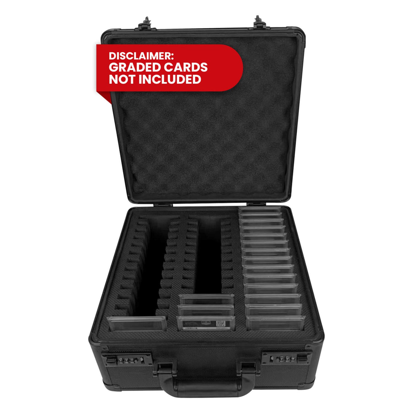 3 Row with Individual Slot Fit for 42 Graded Cards - Black - Jack Righteous