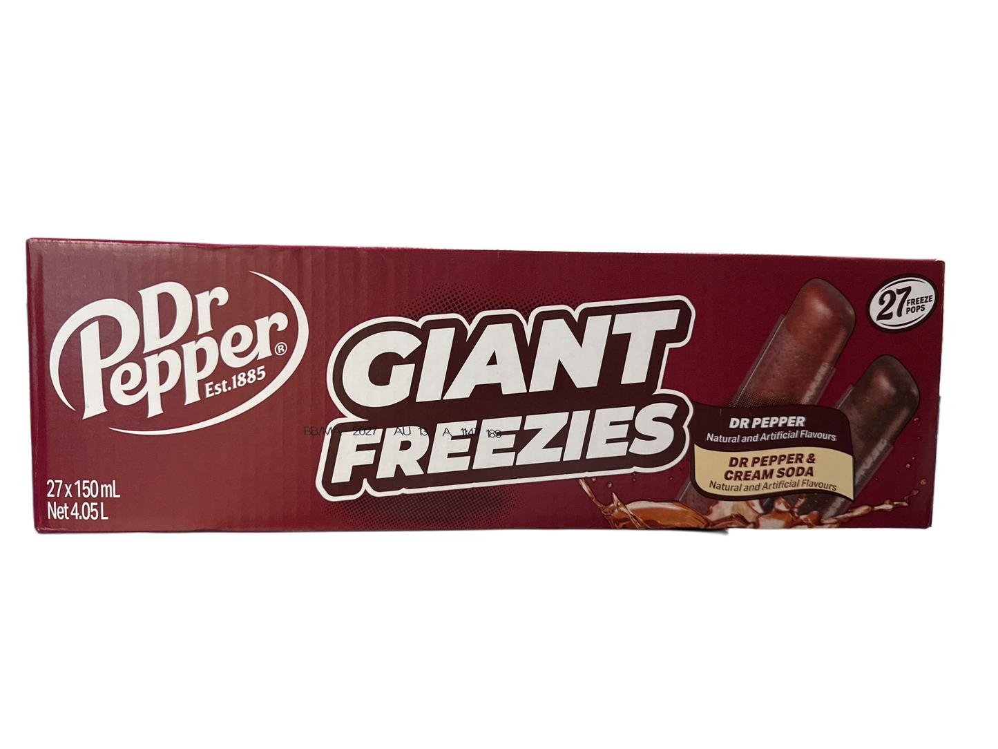 Dr Pepper Giant Freezies 150ML (27 Pack) - U.S Edition