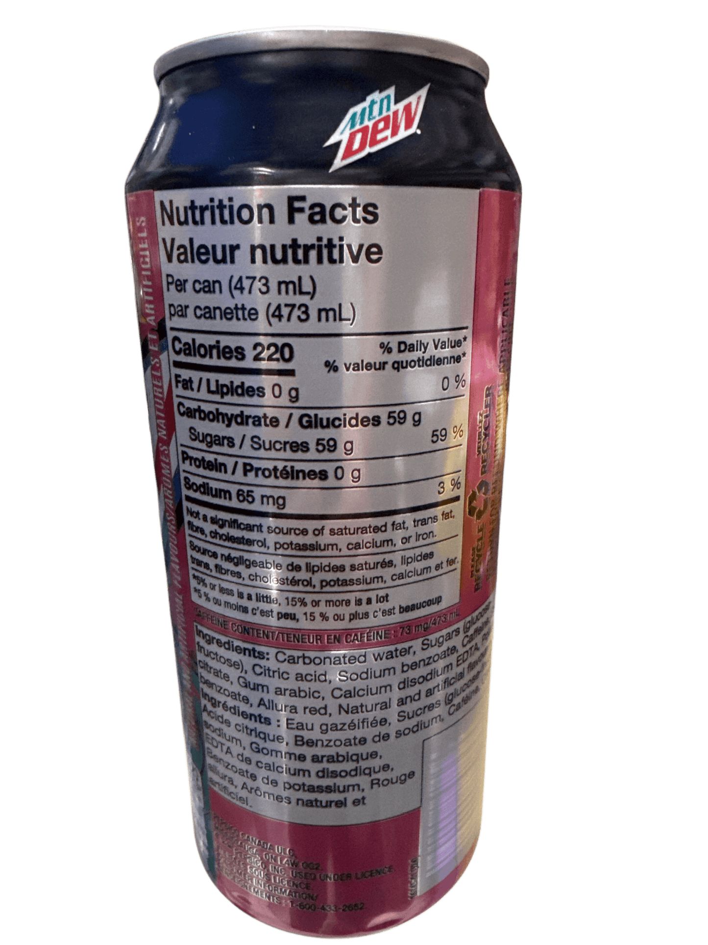 Mountain Dew Baja Reef Break Punch Flavoured Can 473ML - U.S Edition