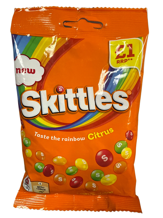 Skittles Citrus Flavour 109G - U.K Edition