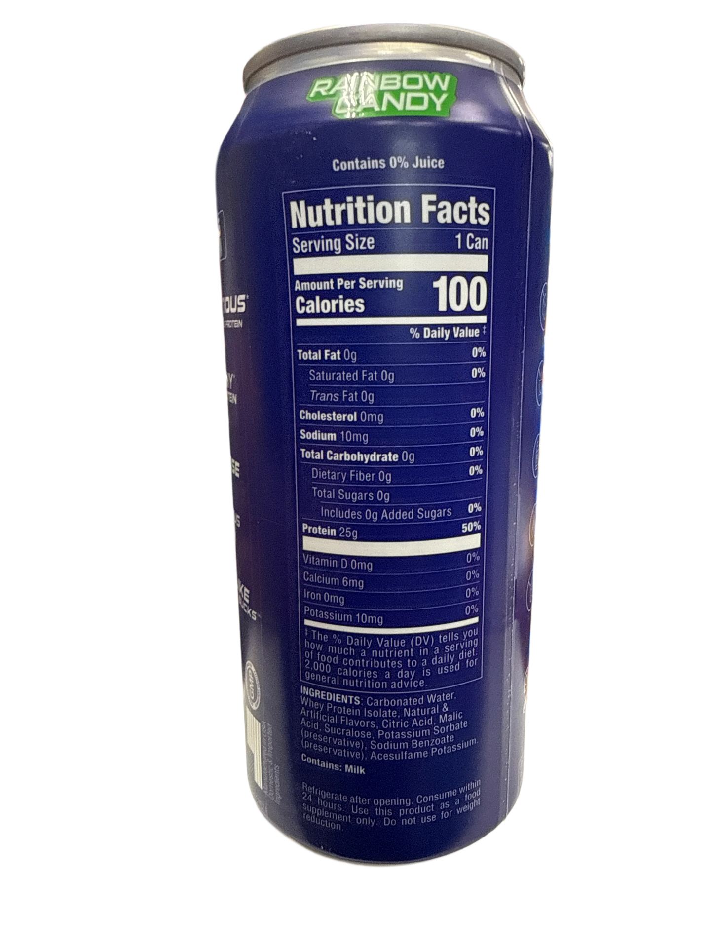 Bucked Up Lightly Carbonated Protein Rainbow Candy Flavoured 473ML - U.S Edition