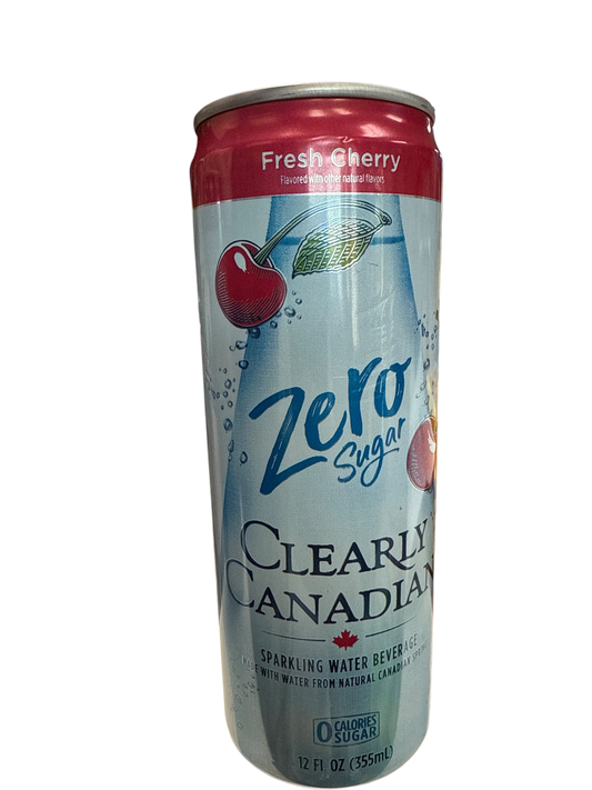 Clearly Canadian Zero Sugar Fresh Cherry Flavour 355ML - Canadian Edition