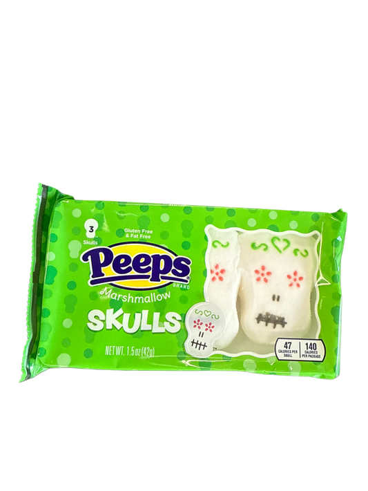 Peeps Marshmallow Halloween Skulls Three Pack 42G - U.S Edition
