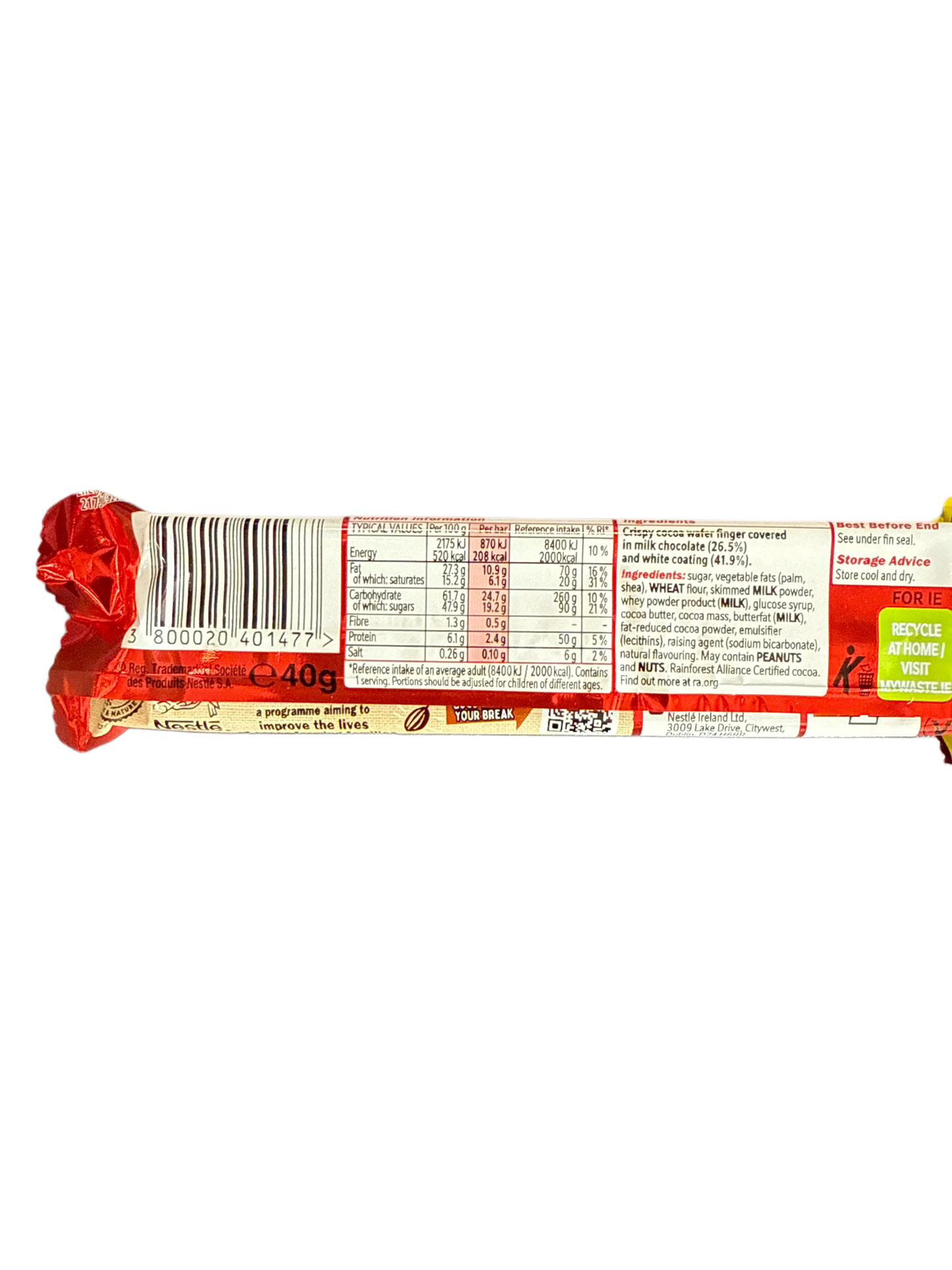 Kit Kat Chunky Funky Milk and White Chocolate mix with Cocoa Wafer 40G - U.K Edition