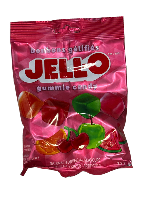 JELL-O Gummy Candy Cubes 127G - Canadian Edition