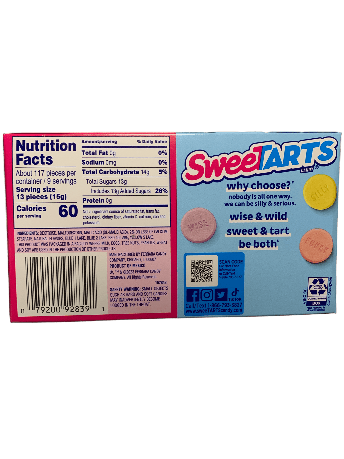 Sweet Tarts Original Theater Box 141G - Mexican Edition
