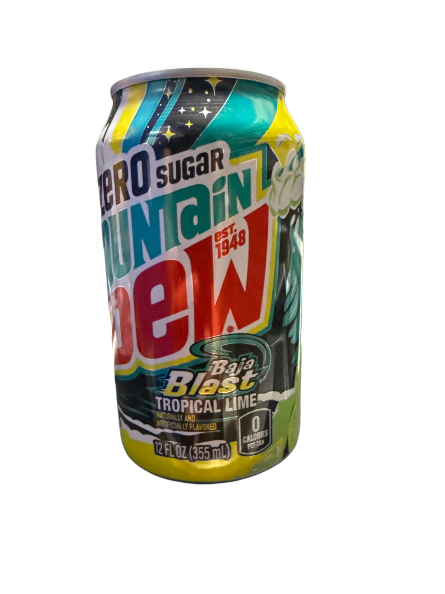 Mountain Dew Zero Sugar Baja Blast Tropical Lime 355ML - U.S Edition