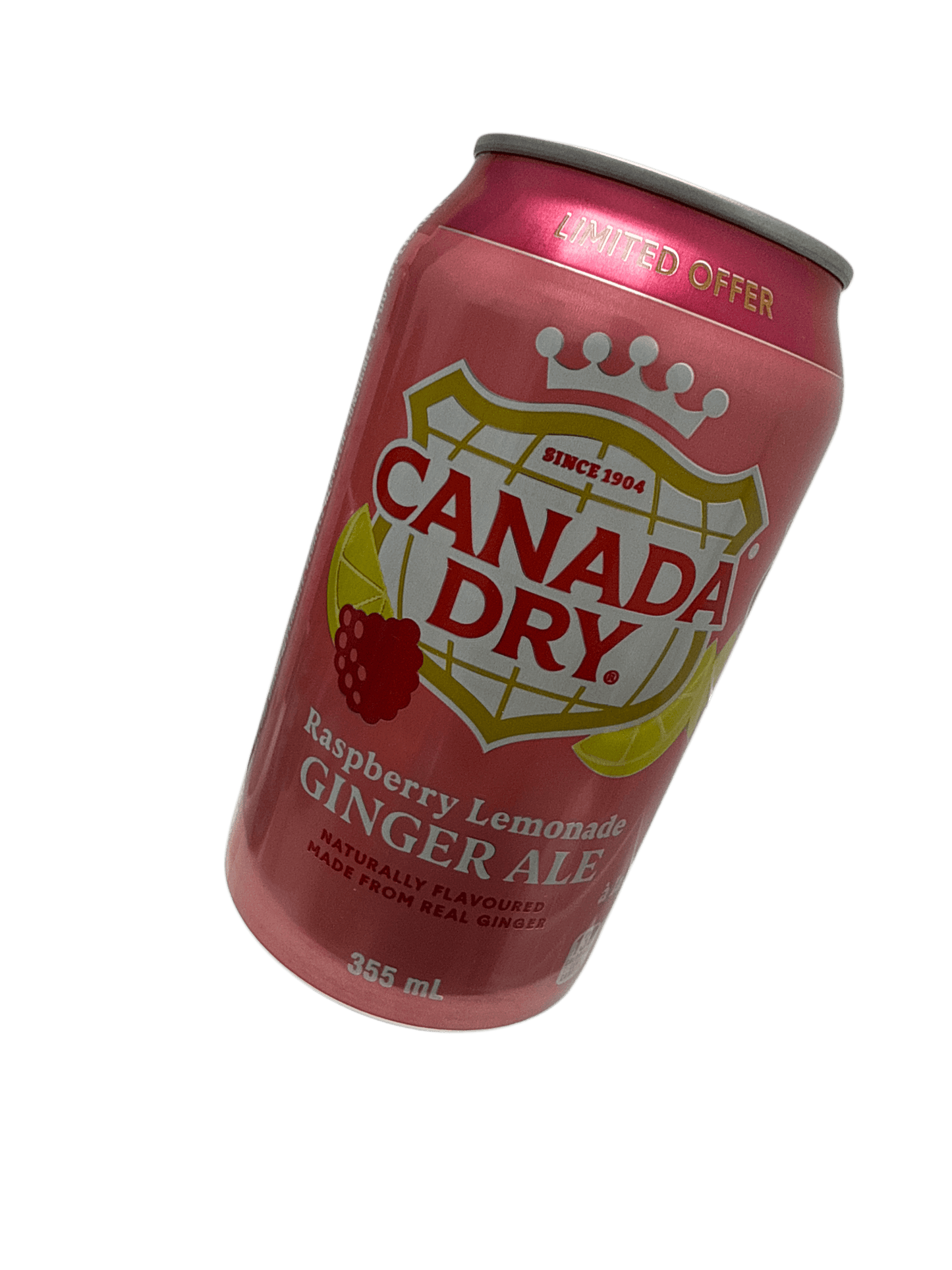 Canada Dry Limited Edition Raspberry Lemonade Ginger Ale Can 355ML - Canadian Edition