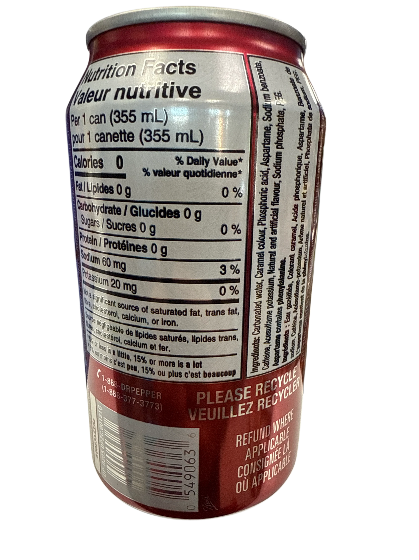 Dr Pepper Zero Sugar Can 355ML – Canadian Edition Rare Zero-Calorie Soda