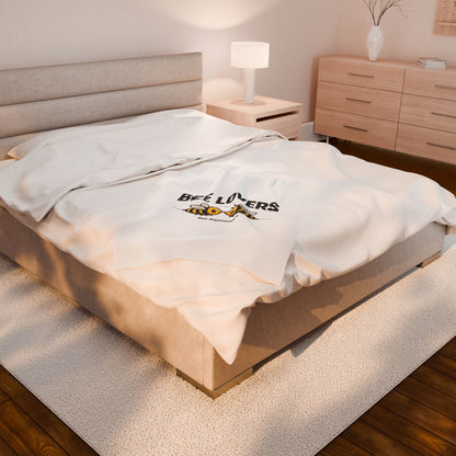 Bee Lovers Velveteen Plush Blanket - Jack Righteous