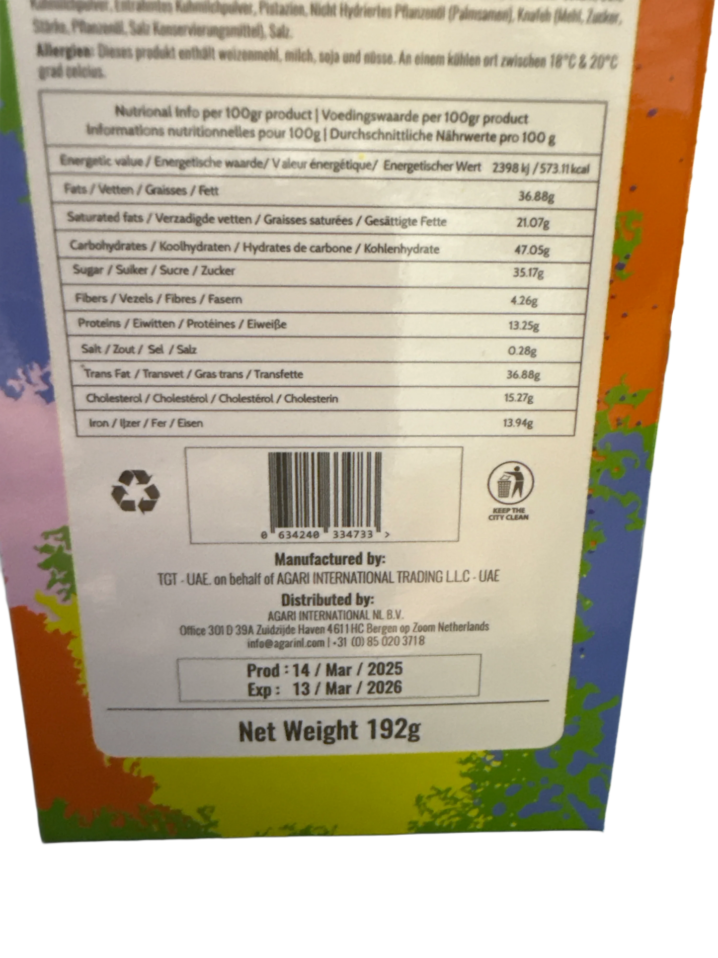 Meltz Dubai Chocolate Pistachio Knafeh Flavour 192G - Dubai Edition