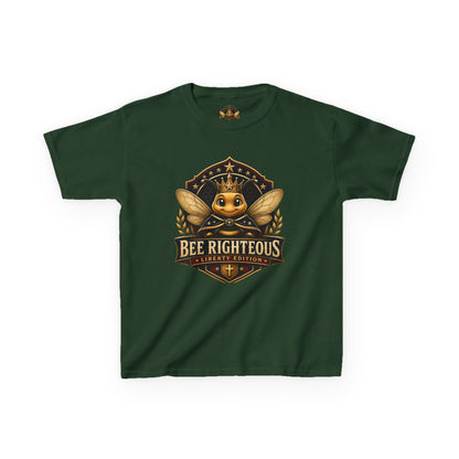 Green t-shirt with a highland cow design on a white background