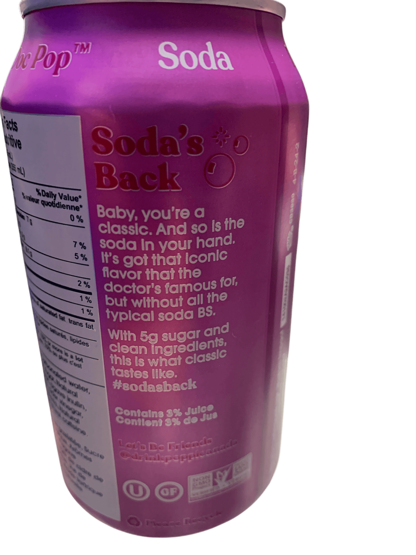 Poppi Doc Pop Soda 355ML - Canadian Edition