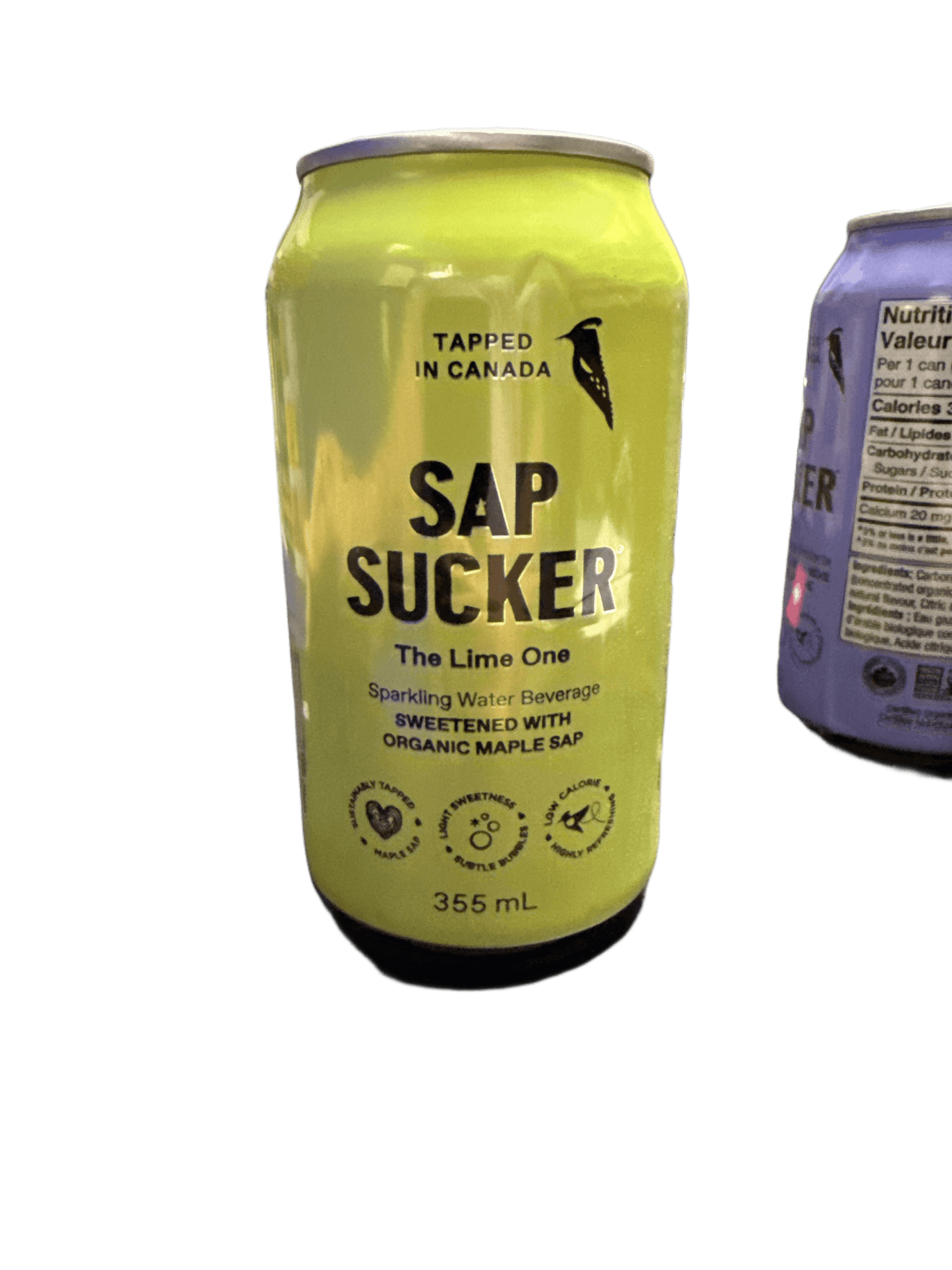 Sap Sucker Lime Sparkling Water Sweetened with Organic Maple Sap 355ML - Canadian Edition