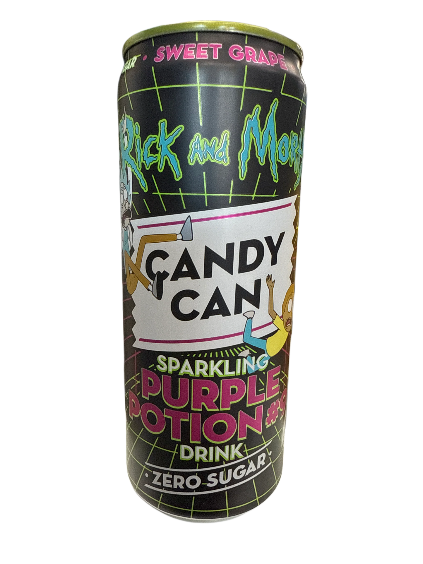 Candy Can Rick And Mortys Halloween Purple Potion Zero Sugar Sweet Grape Flavour 330ML - Canadian Edition