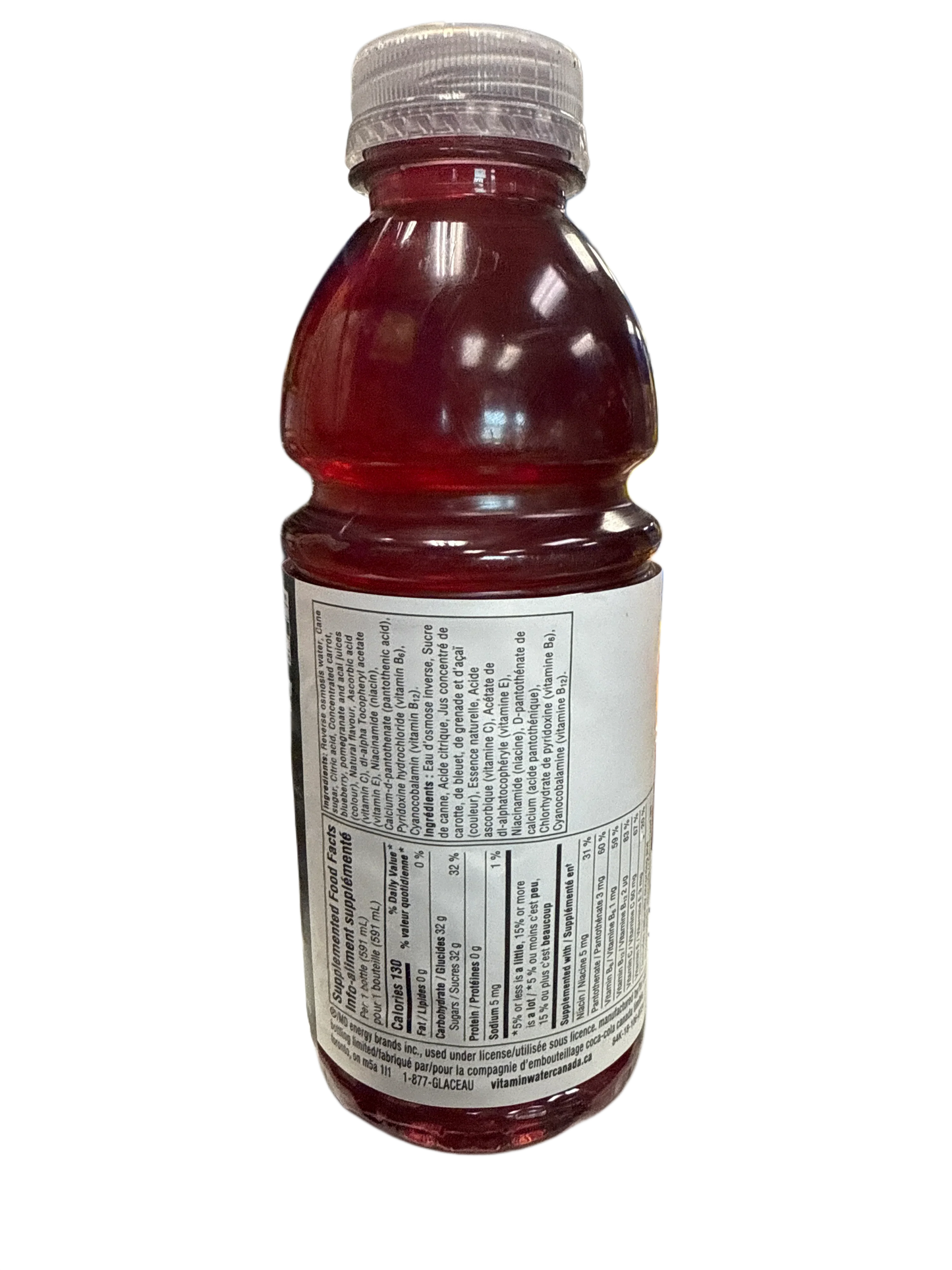 Vitamin Water Zero Sugar Acai Blueberry Pomegranate Flavour 591ML - Canadian Edition