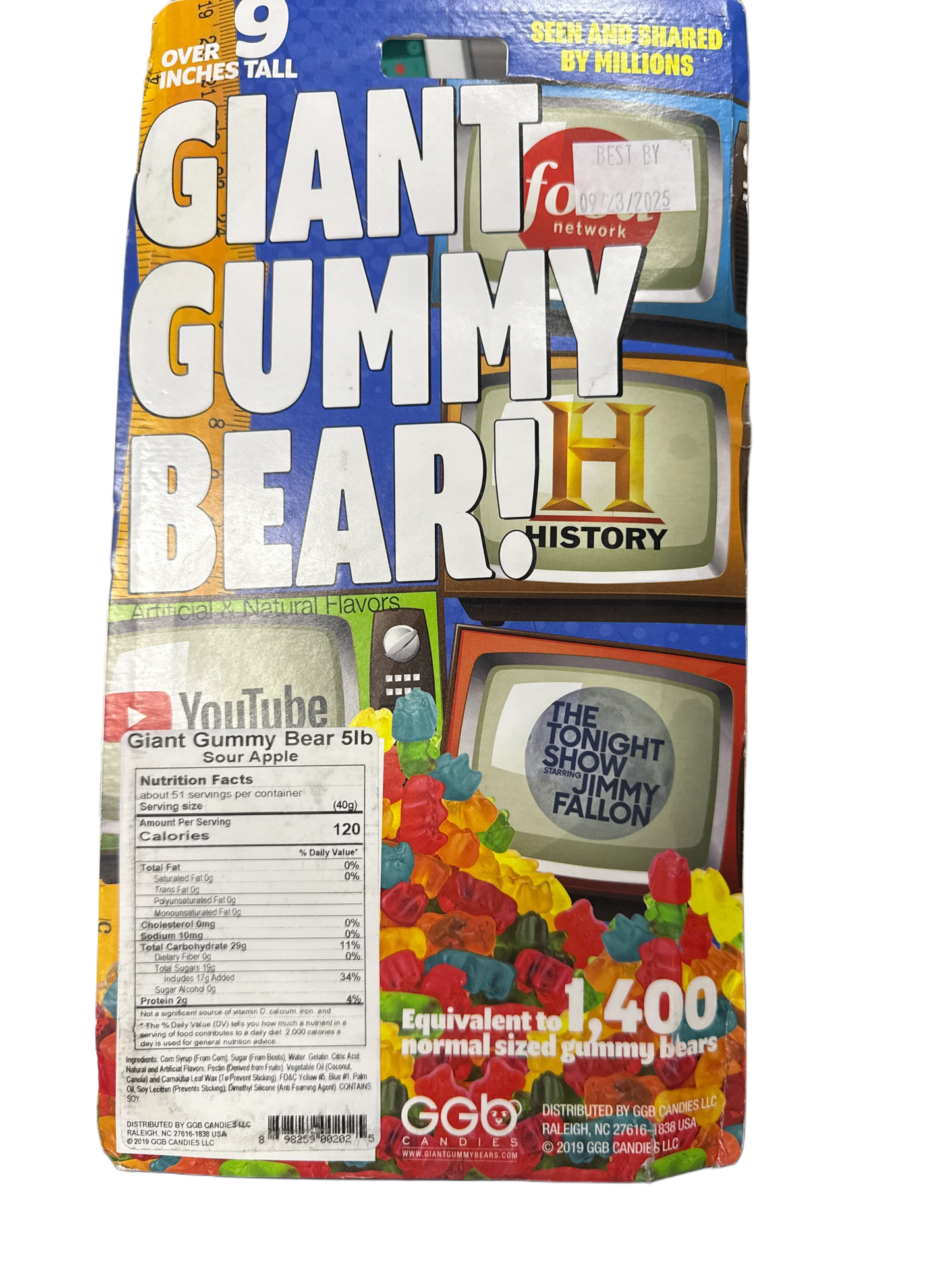 5 Pound Green Apple Flavoured Gummy Bear 2040G - U.S Edition