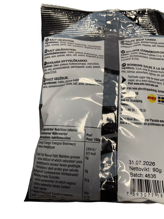 BUBS Godis Salt Skalle Candy Bag 90G - Swedish Edition