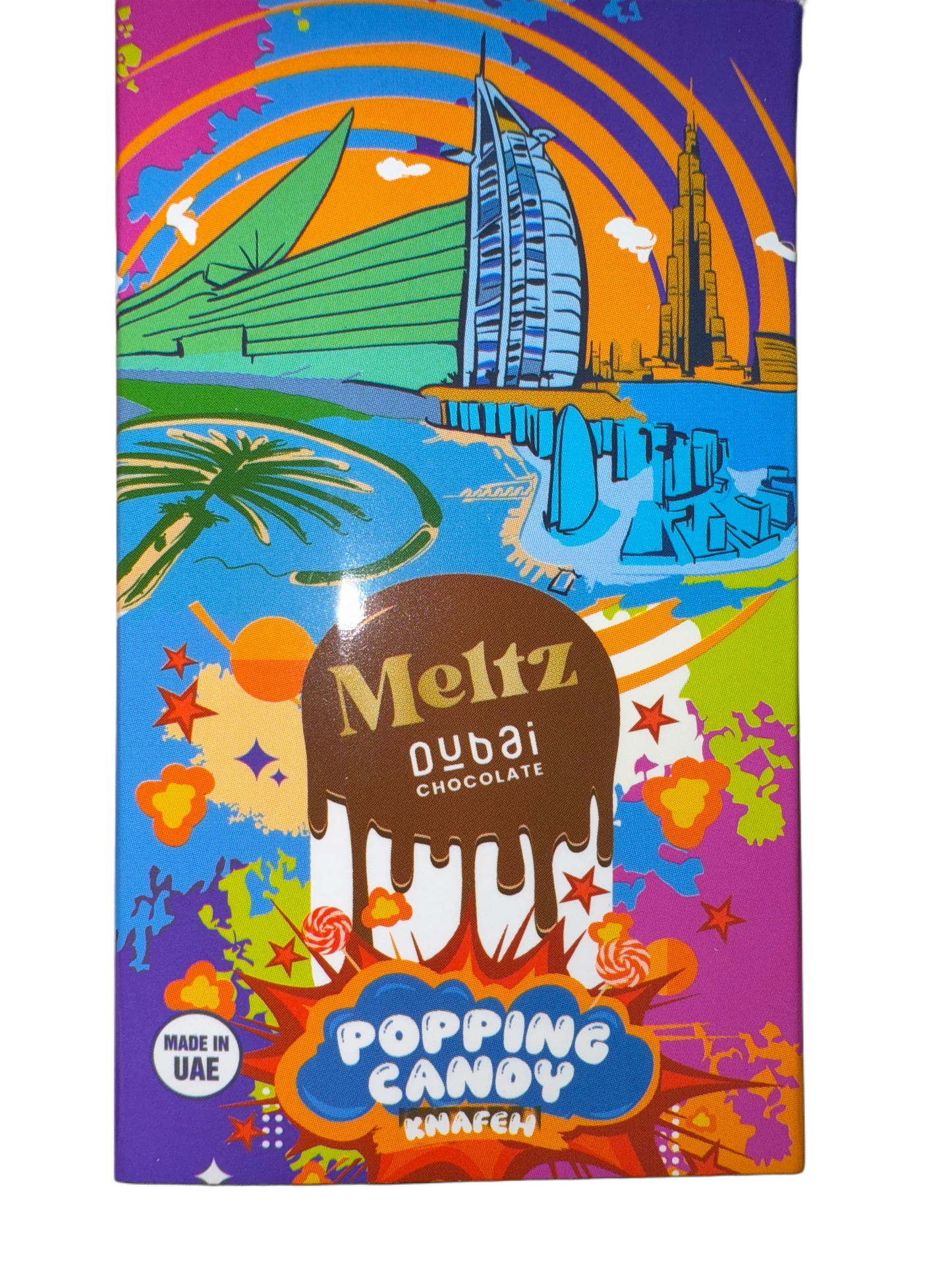 Meltz Dubai Chocolate Popping Candy Knafeh Flavour 75G - Dubai Edition